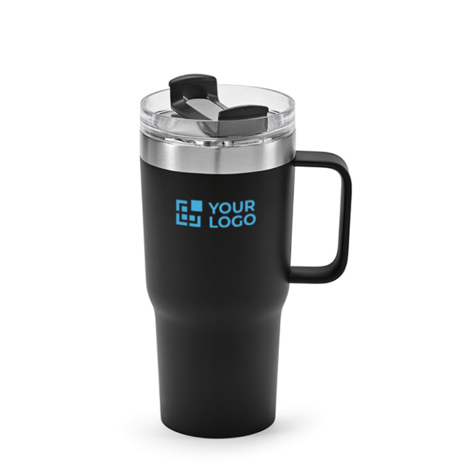 Recycled stainless steel thermal mug, 490 ml