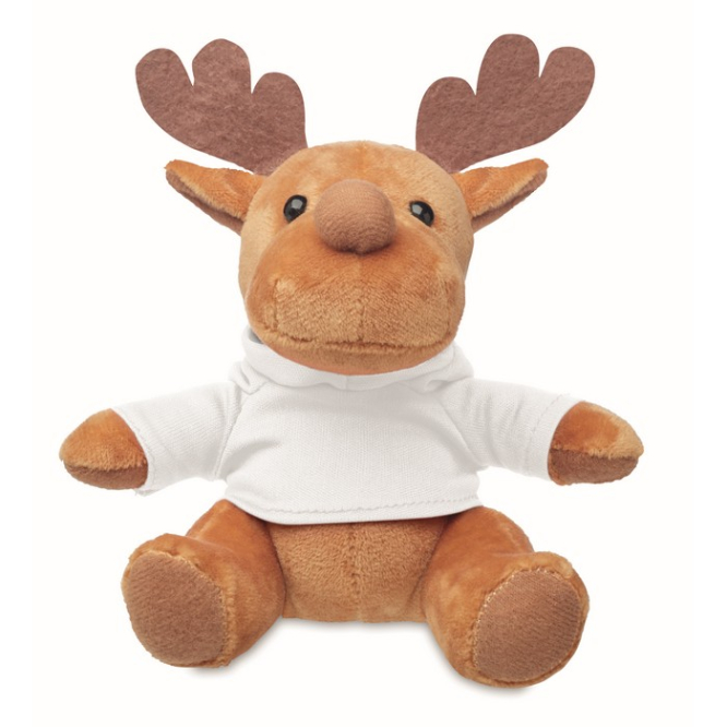 Reindeer plush figure with t-shirt for kids