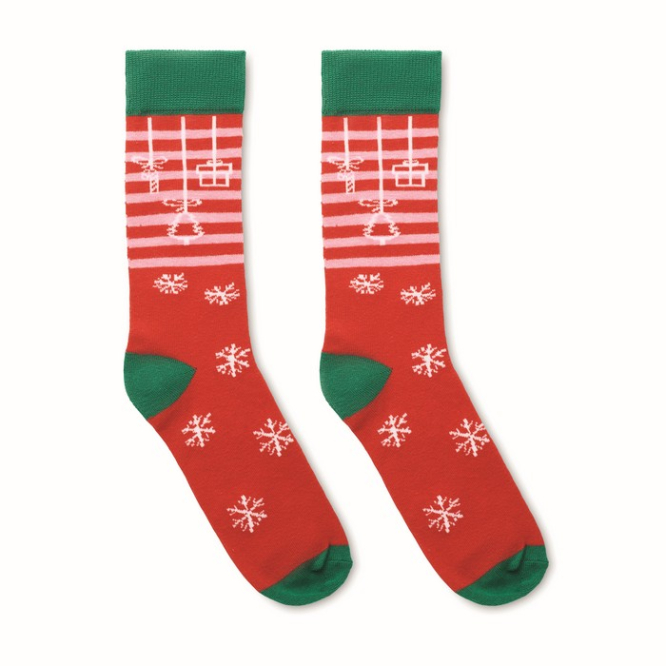 Christmas socks with label (size 38-42)