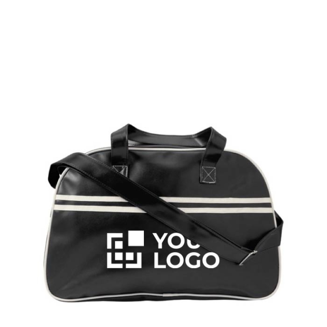 Bowling type travel bag, PVC with adjustable shoulder strap