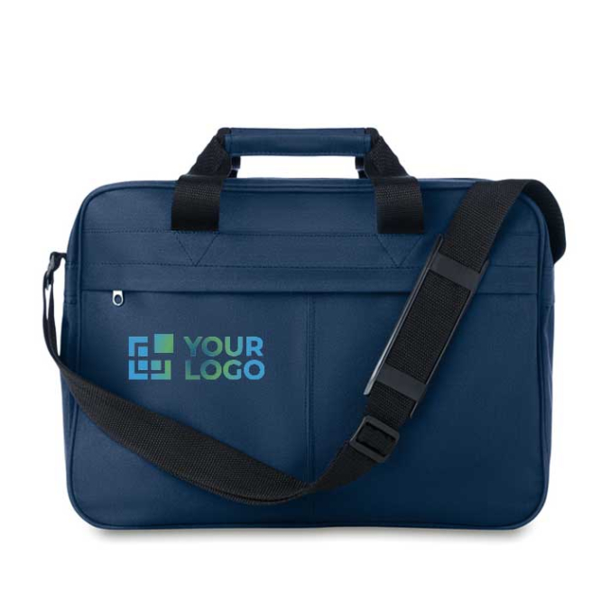 Document bag made of polyester with adjustable strap