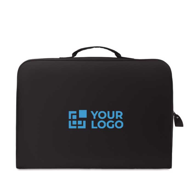 Document bag with a zipper for conferences and trade fairs