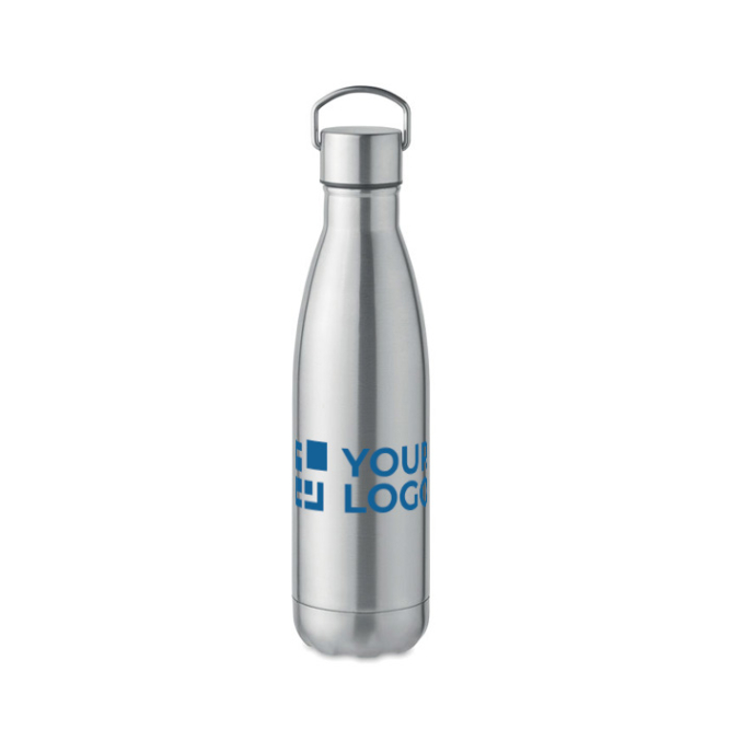 Recycled steel thermal bottle with handle on the lid, 500 ml