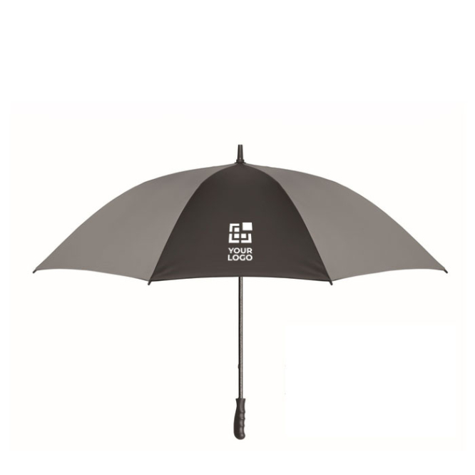 Reflective pongee umbrella with manual opening and handle 30''