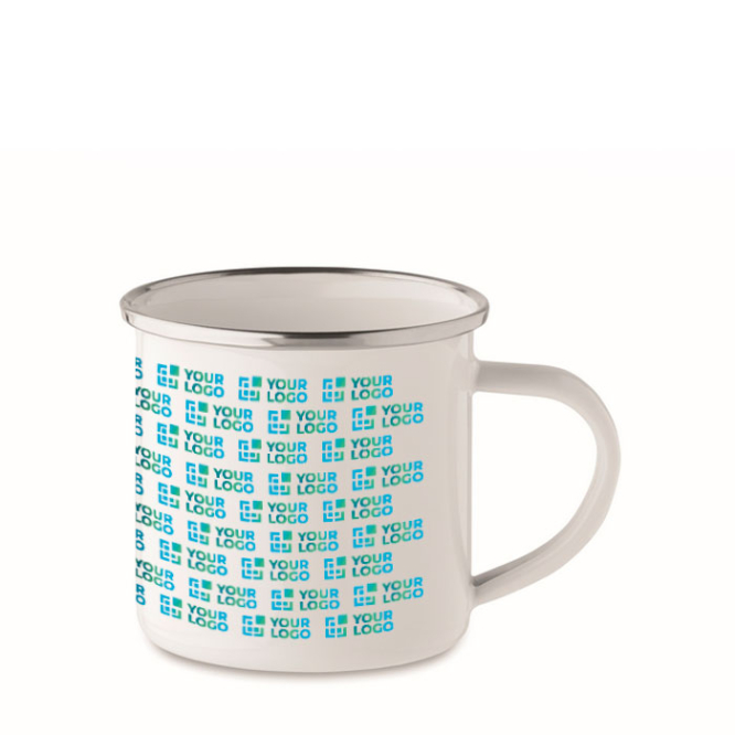 Vintage metal enamel sublimation mug, 200 ml