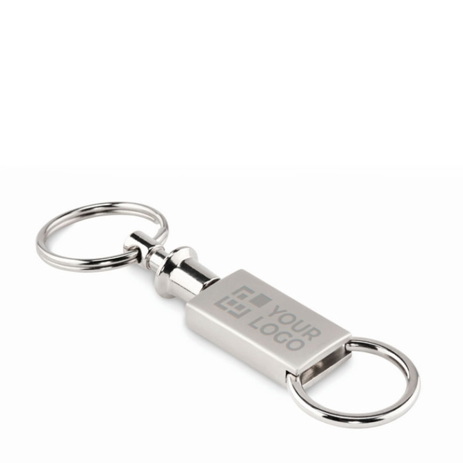 2-part unfolding keyring made of zinc alloy