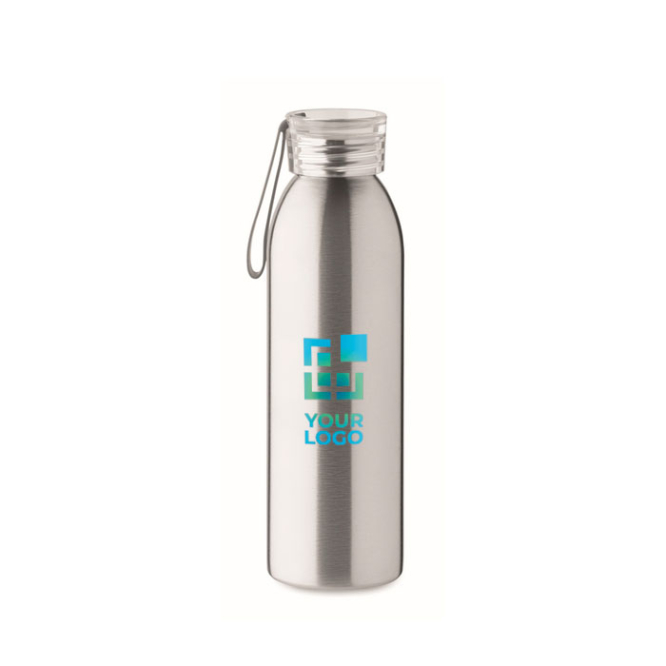 Single-wall stainless steel bottle with silicone handle, 650ml