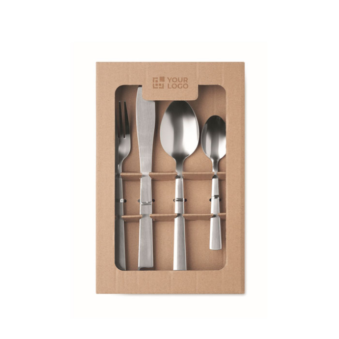 Stainless steel cutlery set for 4, 16 pieces