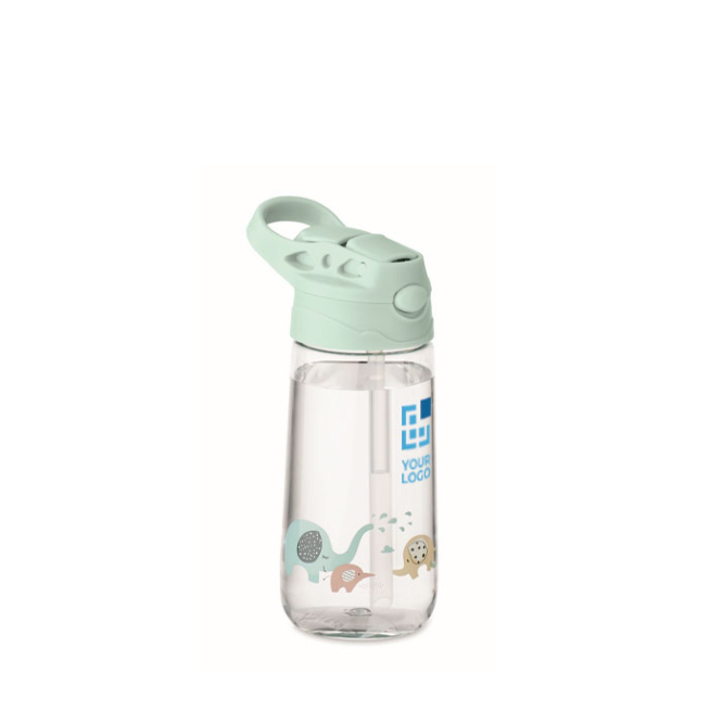 Children's Tritan bottle with straw and leak-proof lid, 450ml