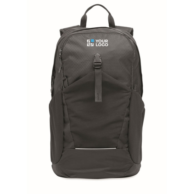 Water-resistant backpack with reflective band, 15