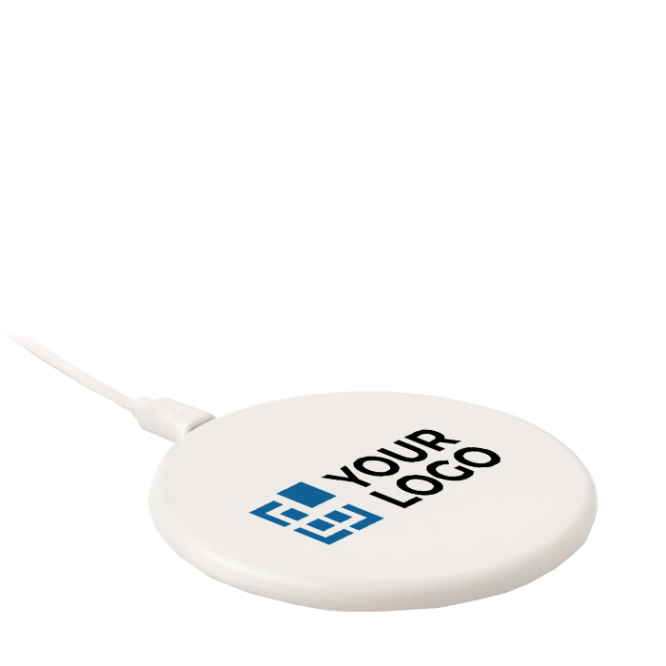 White wireless charger for smartphones