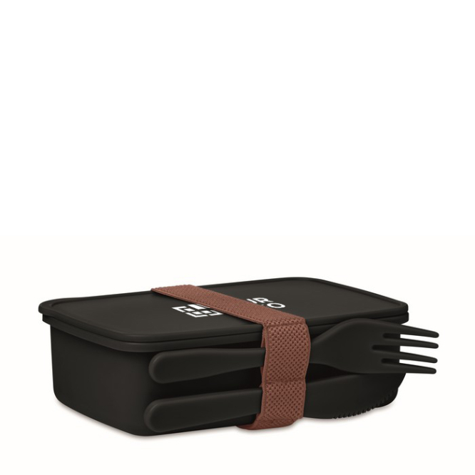 Practical lunch box made of PP with cutlery, 700 ml