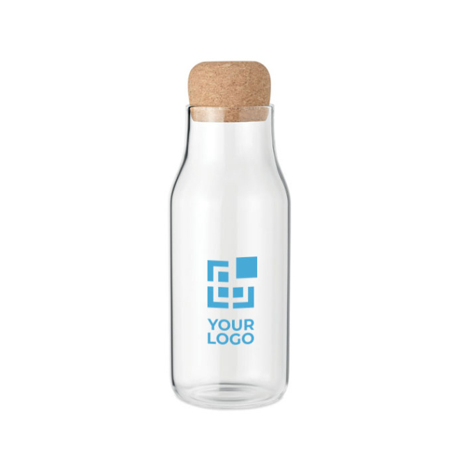 Glass bottle with a cork stopper, 600 ml