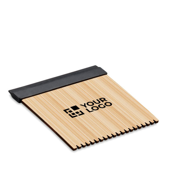 Bamboo ice scraper, ideal as a promotional gift