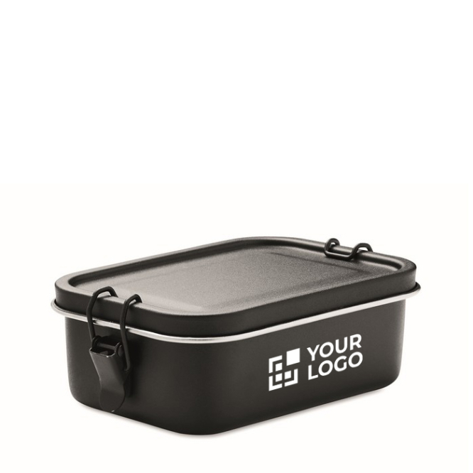 Stainless steel lunch boxes with dividers and clips, 750 ml