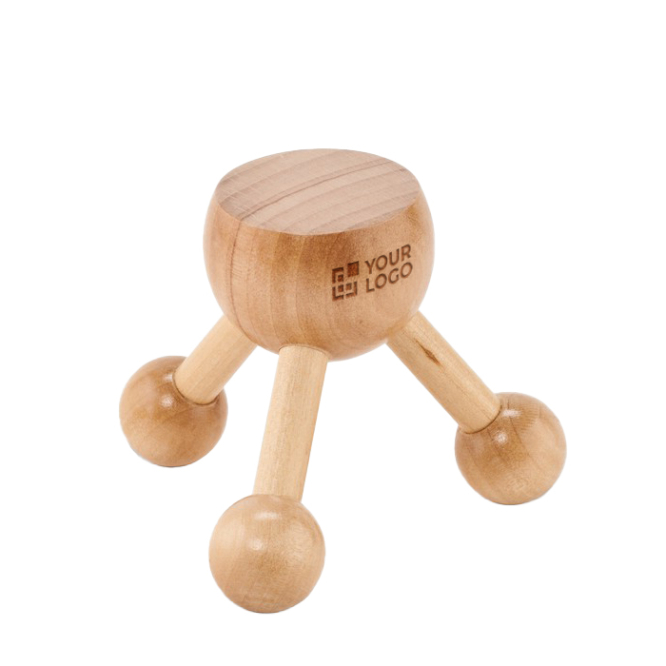 Wooden hand massager for back relaxation