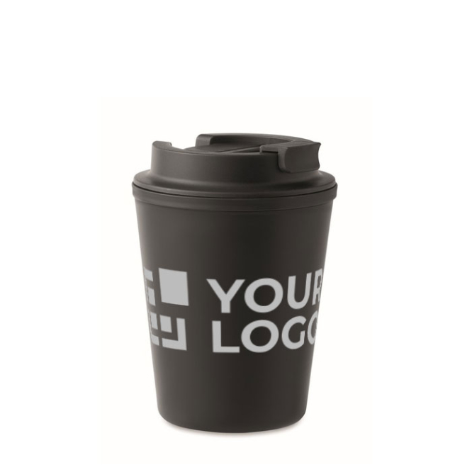 Recycled plastic thermal mug with spout, 300 ml