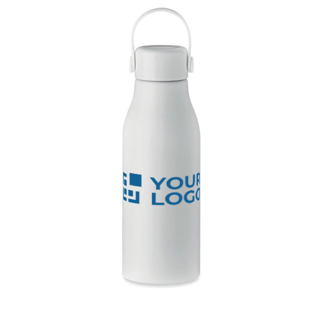 Aluminium bottle with ABS cap and silicone loop, 650 ml