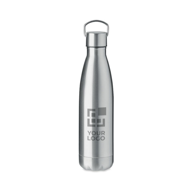 Steel bottle with closure and handle, 500 ml