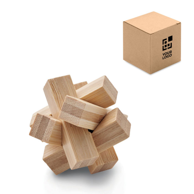 Star shaped bamboo puzzle for children