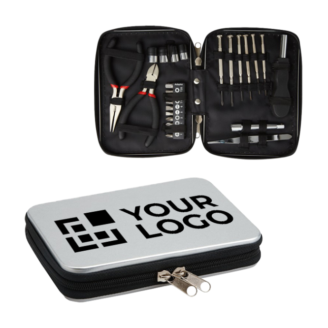 Practical tool set in an aluminium case