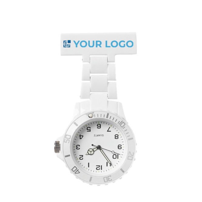 White nurse lapel watch