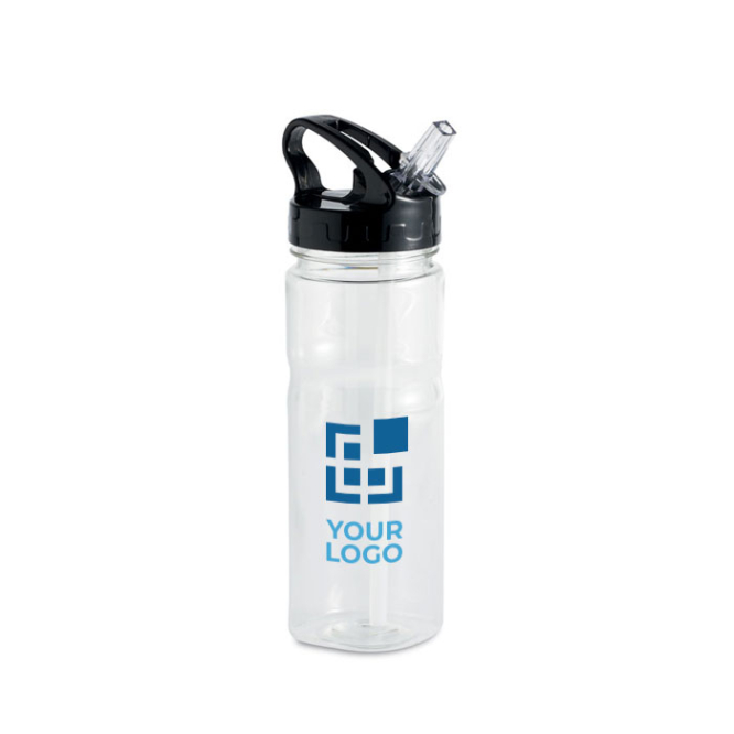 Plastic bottle made of BPA free PCTG with straw, 500 ml