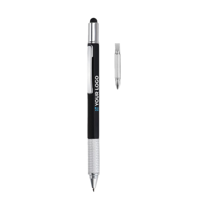 Multifunctional ballpoint pen with mini spirit level