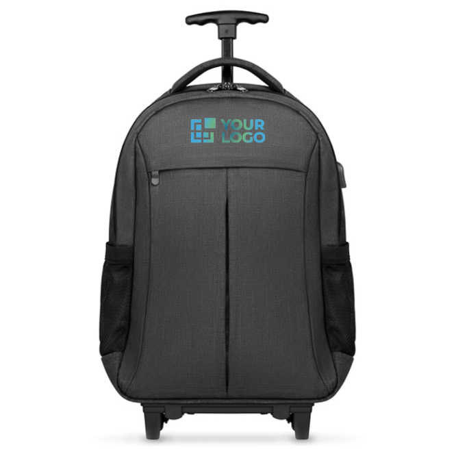 Business trolley backpack, laptop compartment, 15