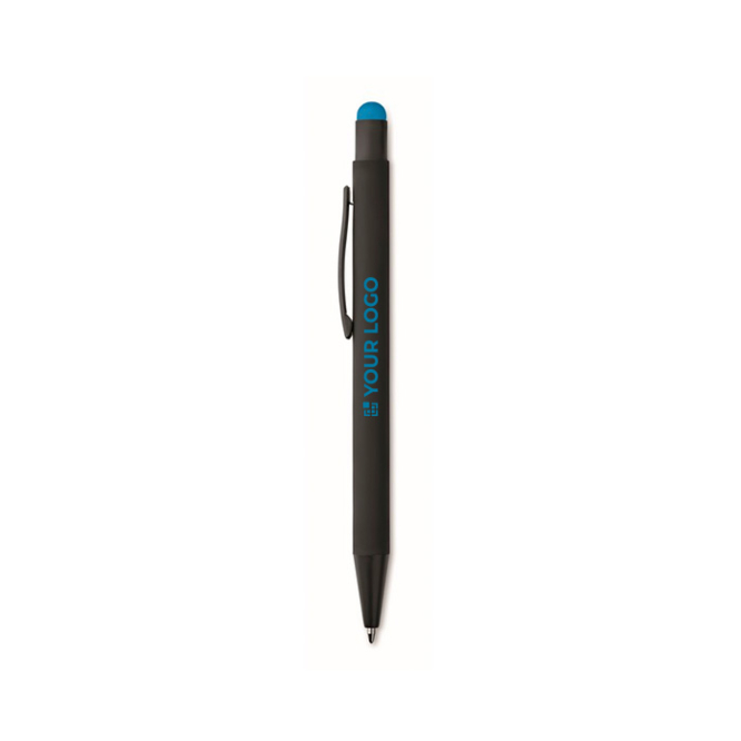 Corporate pen with push button