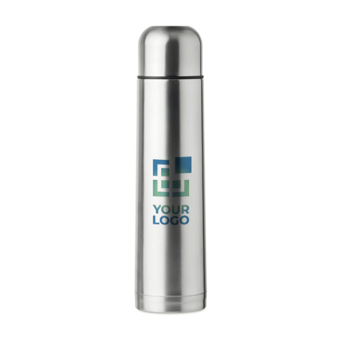 Stainless steel thermos in matt silver, 1 L