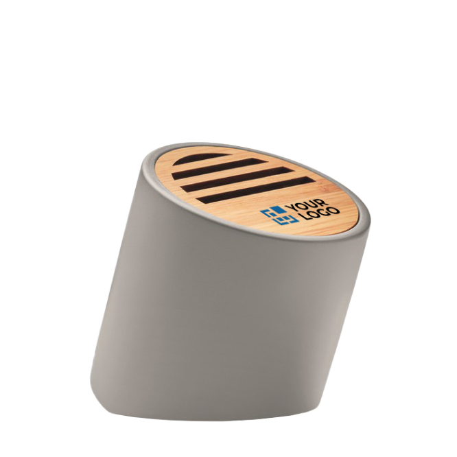 Bluetooth speaker made of limestone cement and bamboo