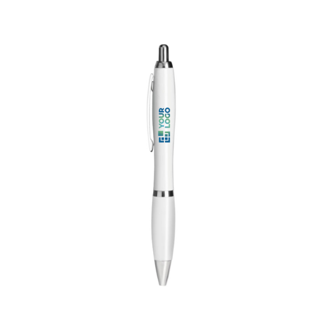 Antibacterial branded ballpoint pen with blue ink