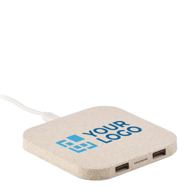 Wireless wheat-straw phone charger pad