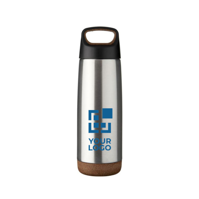 Thermal steel bottle with cork base, 600 ml