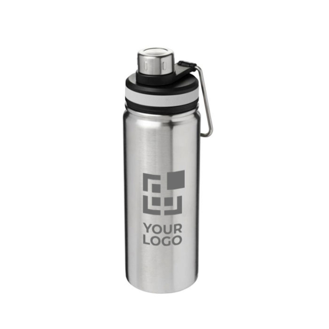 Sports steel bottle with handle and spout, 590 ml