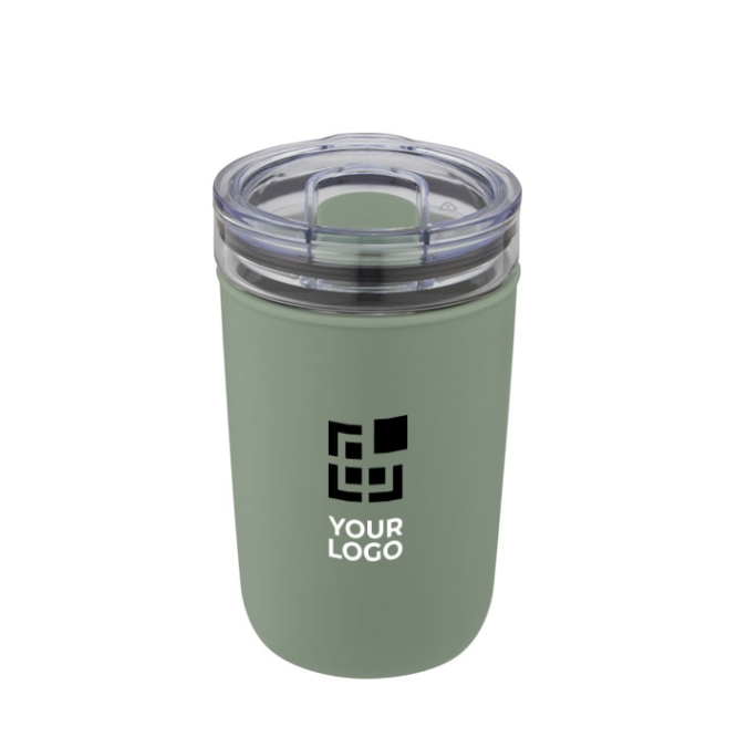 Borosilicate glass cup with recycled plastic, 420 ml