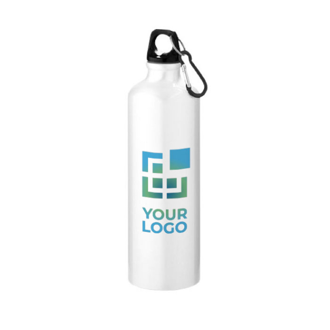 Recycled aluminium bottle with matte finish and carabiner, 770 ml