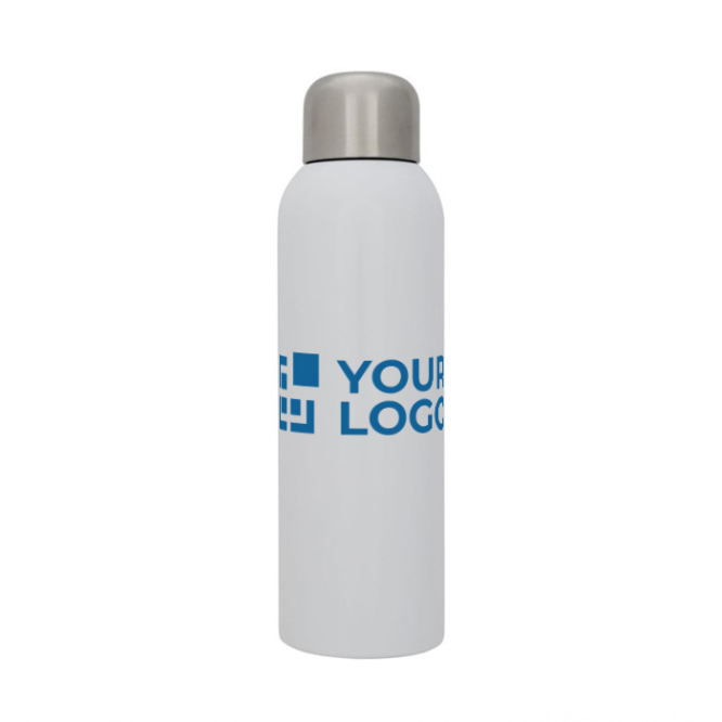 Large recycled stainless steel bottle with screw cap, 820 ml