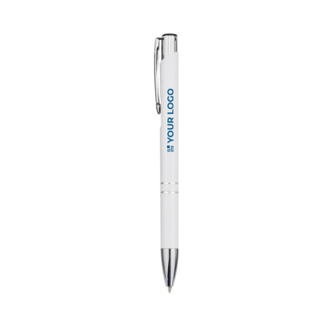 Recycled aluminium pen with glossy finish and black ink