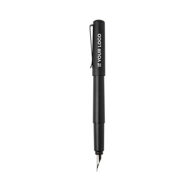 Recycled aluminium pen with matte finish and black ink