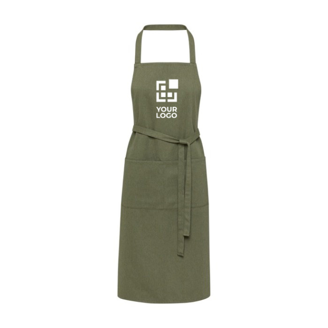 Recycled materials apron with two pockets, 240 g/m²