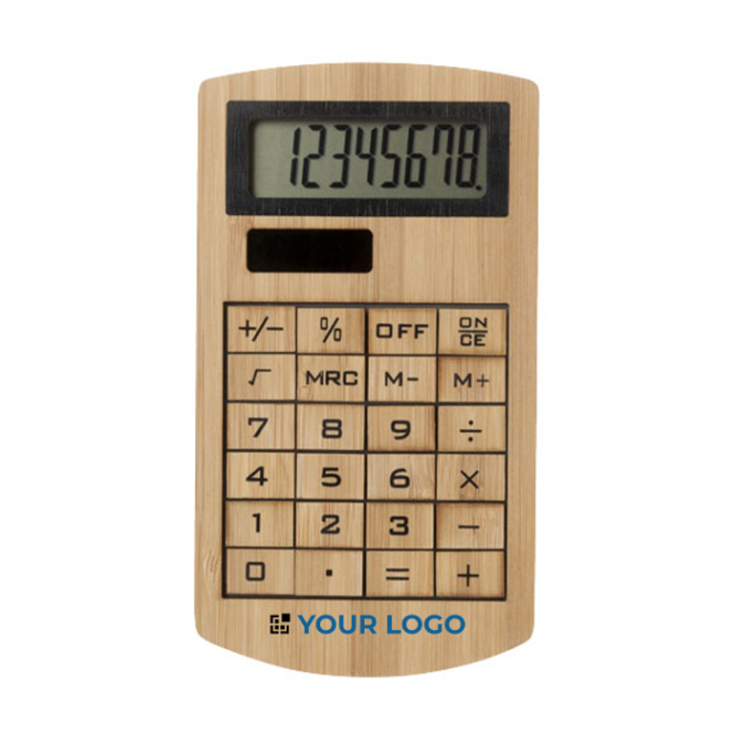 Calculator made from bamboo 8 digits