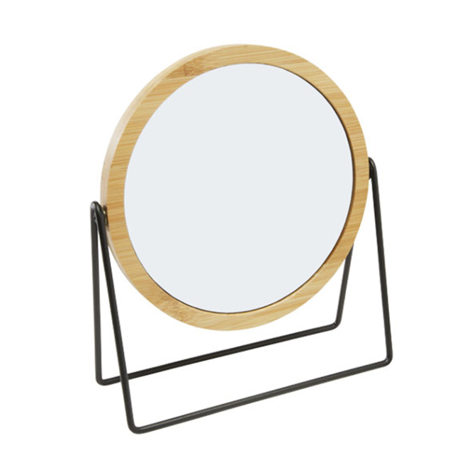 360º rotating bamboo standing mirror