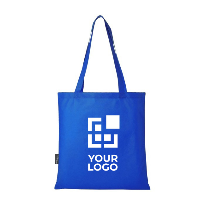 Recycled polyester shopping bag with handles, 80 g/m²