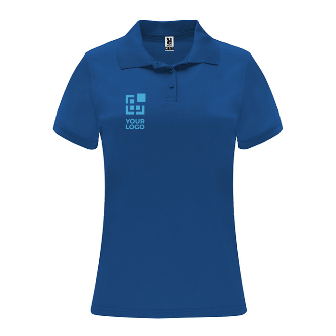 Women’s pique-knit technical polyester polo shirt, 150 g/m², Roly