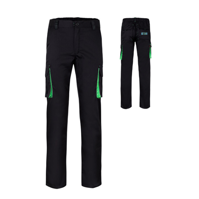 Unisex two-tone work trousers, cotton and polyester, 240 g/m2, 