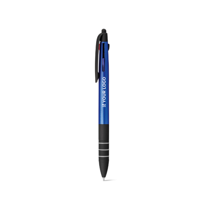 3-colour pen, modern design and metallic finish