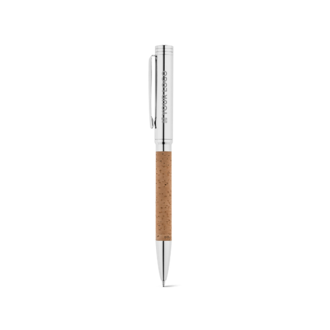 Eco-friendly pen cork metal blue ink, NatureSet