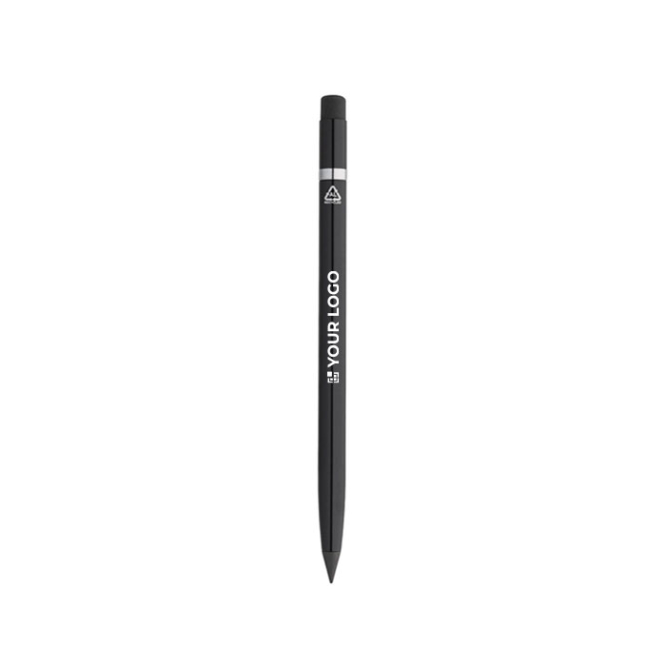 Recycled aluminium pen with inkless eraser